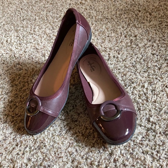 NWOTCollection by Clarks burgundy/plum ballet flat - Picture 2 of 8